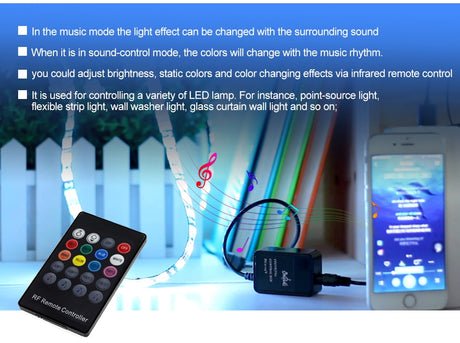 USB LED Strip 5050 RGB Changeable 5V Waterproof / No Waterproof  with USB Controller Set DIY TV Decoration LED Light.