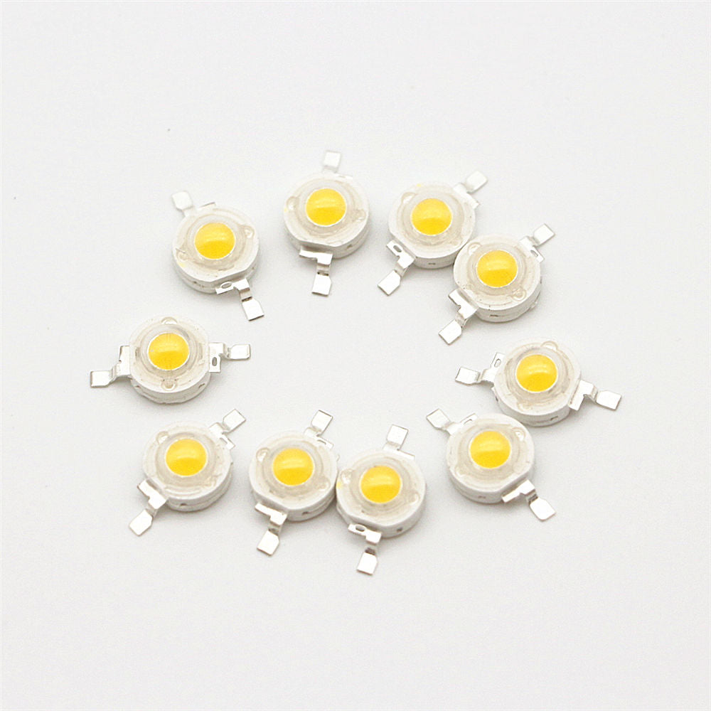 Full Wattage 10Pcs/Lot Real 1W 3W High Power LED Lamp Bulb Diode SMD 100-220LM LED Light Chip For Lawn Ceiling Spot light Downlight