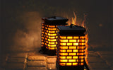 Solar Lights Flicking Flame Outdoor Solar Lantern Lamp Light Solar Powered LED Waterproof Hanging Light for garden yard pathway