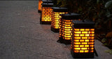 Solar Lights Flicking Flame Outdoor Solar Lantern Lamp Light Solar Powered LED Waterproof Hanging Light for garden yard pathway