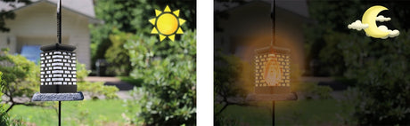 Solar Lights Flicking Flame Outdoor Solar Lantern Lamp Light Solar Powered LED Waterproof Hanging Light for garden yard pathway