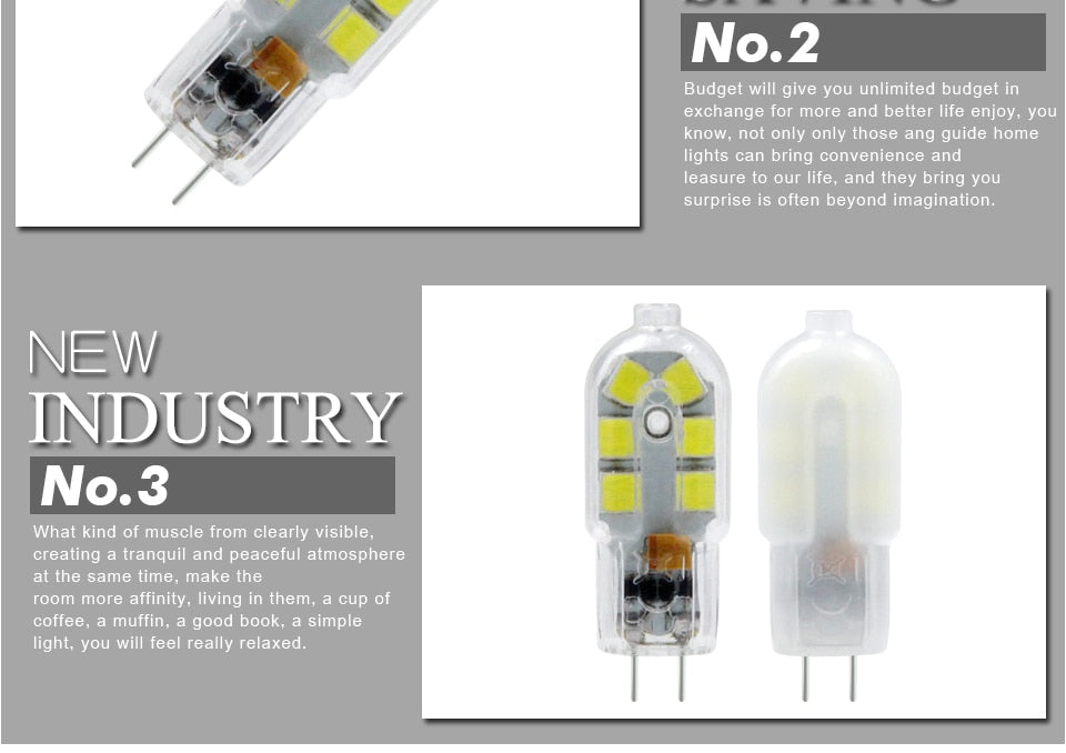 Lampada LED G4 Lamp Clear/Milky Cover AC 220V DC 12V 2W SMD2835 LED Bulb G4 mini Ultra Bright Chandelier Lights