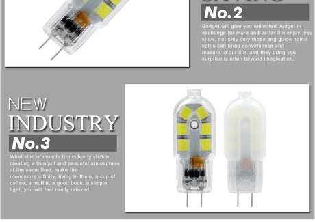 Lampada LED G4 Lamp Clear/Milky Cover AC 220V DC 12V 2W SMD2835 LED Bulb G4 mini Ultra Bright Chandelier Lights