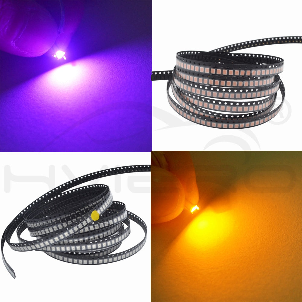 White Red Blue Green Pink Yellow Warm White 2835 SMD SMT 20mA 6000-6500K 3.0-3.4V 22-24LM LED high chip emitting diode