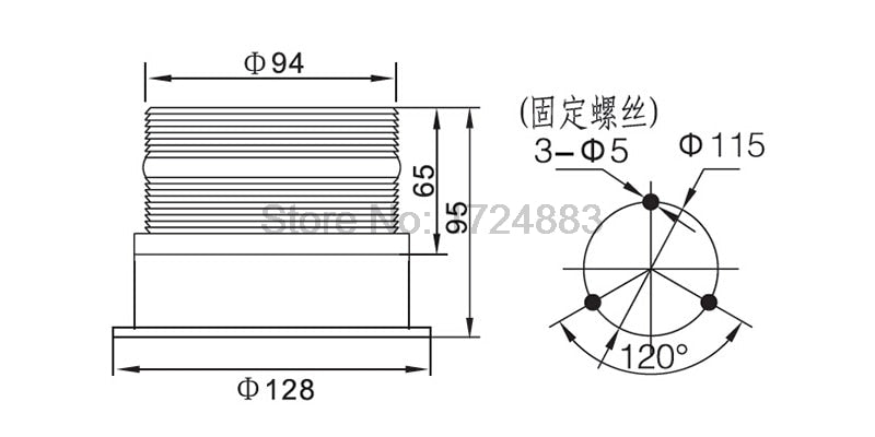N-5095/5095J 5188 Indicator light LED Emergency lighting lamp Signal Warning light Security Alarm DC 12V 24V AC220V
