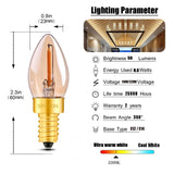 E14 Led Dimmable Bulb E12 E14 220V 0.5W 1W 2W LED Lamp LED Filament Night Light Chandelier LED Edison Bulbs C7 T20 T22