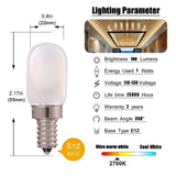 E14 Led Dimmable Bulb E12 E14 220V 0.5W 1W 2W LED Lamp LED Filament Night Light Chandelier LED Edison Bulbs C7 T20 T22