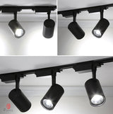 NEW LED COB Track Lights Aluminum Spotlights High Power AC85-220V High CRI Track  Ceiling Line Type Shop Gallery Lighting Effect