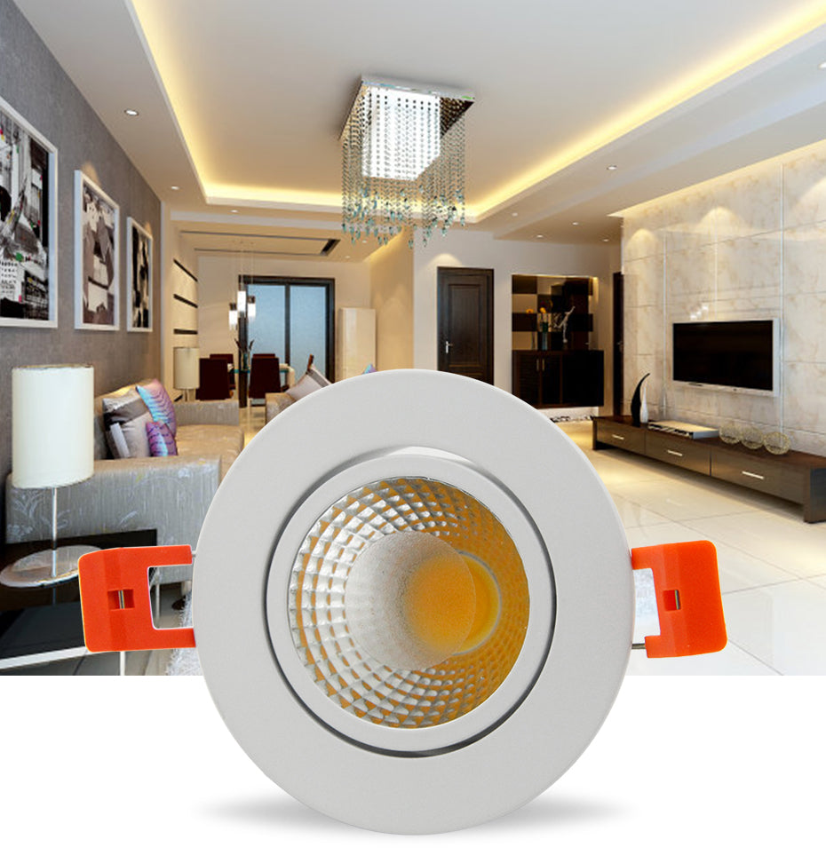 DBF LED Ceiling Lamp Dimmable COB LED Downlight 6W 9W 12W 15W LED Spot light Cold White/Natural White/Warm White AC85V-265V
