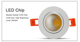 DBF LED Ceiling Lamp Dimmable COB LED Downlight 6W 9W 12W 15W LED Spot light Cold White/Natural White/Warm White AC85V-265V