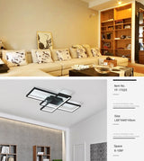Black/White LED Ceiling Chandelier For Living Study Room Bedroom Aluminum Modern Led Ceiling Chandelier