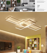 Black/White LED Ceiling Chandelier For Living Study Room Bedroom Aluminum Modern Led Ceiling Chandelier