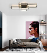 Black/White LED Ceiling Chandelier For Living Study Room Bedroom Aluminum Modern Led Ceiling Chandelier