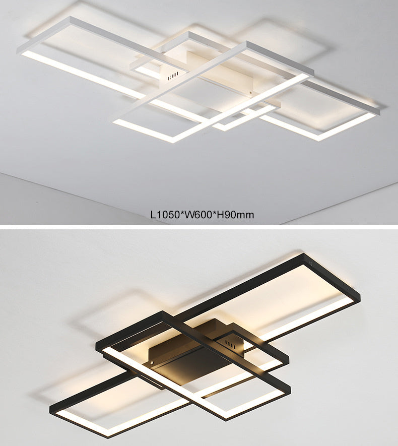 Black/White LED Ceiling Chandelier For Living Study Room Bedroom Aluminum Modern Led Ceiling Chandelier