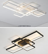 Black/White LED Ceiling Chandelier For Living Study Room Bedroom Aluminum Modern Led Ceiling Chandelier