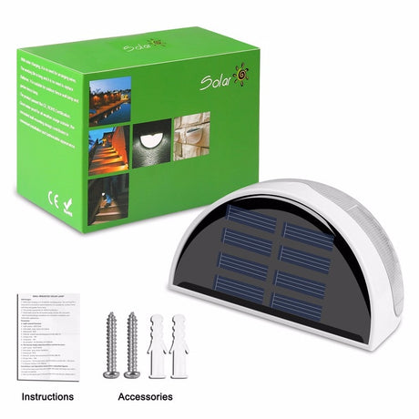 LED Wall Lighting Solar Garden Light Waterproof Fence Garden Light Wall Lamp Auto ON/OFF for Outdoor Lighting N760B