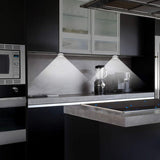 Battery Operated Dimmable LED Under Cabinet Light COB LED Puck Lights Closets Lights with Remote Control for Wardrobe Bathroom