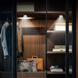 Battery Operated Dimmable LED Under Cabinet Light COB LED Puck Lights Closets Lights with Remote Control for Wardrobe Bathroom