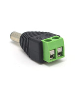 5.5mm x 2.1mm Female Male DC Power Plug Adapter for 5050 3528 5060 Single Color LED Strip and CCTV Cameras