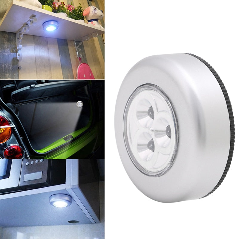 Touch Light Push Lamp Night Light Car Home Wall Camping Battery Power