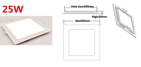 LED Downlight 4W 6W 9W 12W 15W 25W Square/Round Ultrathin SMD 2835 Power Driver Ceiling Panel Lights Cool/Natural/Warm White