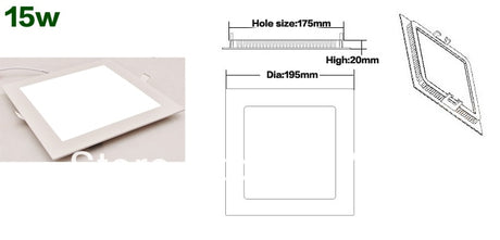 LED Downlight 4W 6W 9W 12W 15W 25W Square/Round Ultrathin SMD 2835 Power Driver Ceiling Panel Lights Cool/Natural/Warm White