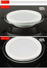 LED Panel Downlight 1PCS Dimmable Super Bright Glass Square round Ceiling Recessed Panel Lights LED Spot Light Bulb AC110V 220V