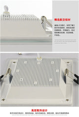 LED Panel Downlight 1PCS Dimmable Super Bright Glass Square round Ceiling Recessed Panel Lights LED Spot Light Bulb AC110V 220V