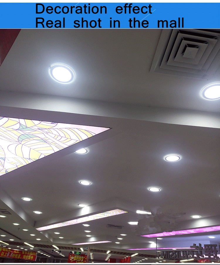 LED Panel Downlight 1PCS Dimmable Super Bright Glass Square round Ceiling Recessed Panel Lights LED Spot Light Bulb AC110V 220V