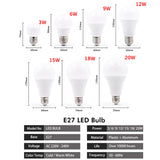 Lampasas's LED Lamp Bulb E27 E14 AC 220V-240V 3W 6W 9W 12W 15W 18W 20W High Brightness Ampoule LED Bulb E27 Bombilas Spotlight