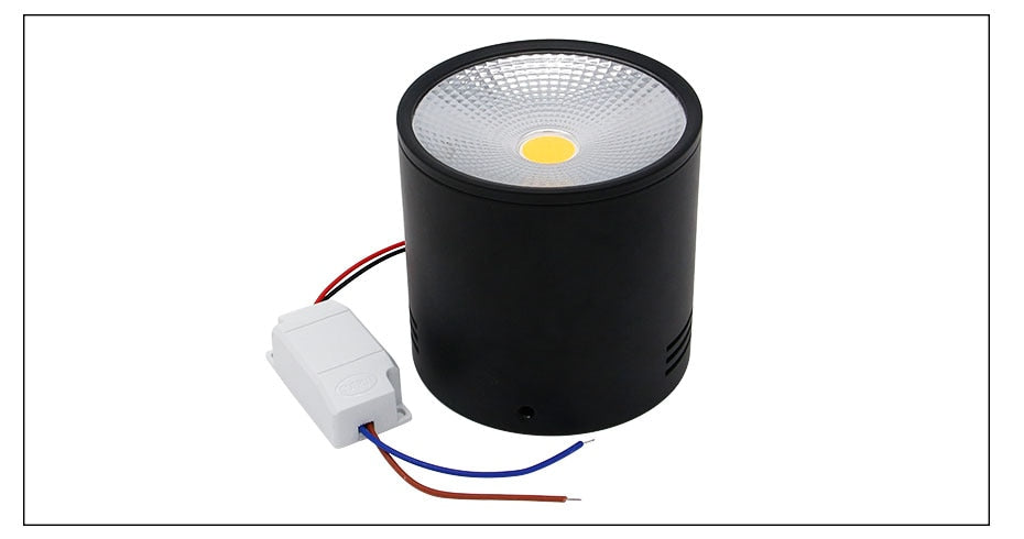 DBF LED Surface Mounted Ceiling Lamp with Wire Hanging 3W/5W/7W/10W/12W/15W White/Black AC85-265V Ceiling Spot Light Home Decor