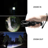 Led flashlight Ultra Bright torch T6/L2/V6 Camping light 5 switch Modes waterproof Zoomable Bicycle Light  18650 battery