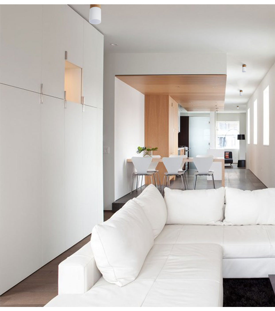 LED Downlight Wood Ceiling Lamp for Living Room Bedroom kitchen Corridor Hallways AC85-260V 5W Surface Mounted Downlight