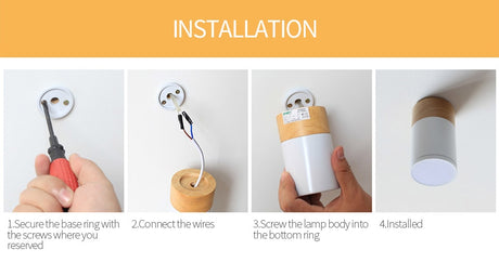 LED Downlight Wood Ceiling Lamp for Living Room Bedroom kitchen Corridor Hallways AC85-260V 5W Surface Mounted Downlight