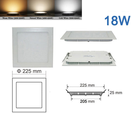 LED downlight  Square LED panel / panel light led ceiling Recessed fixtures lamp  AC85-265V