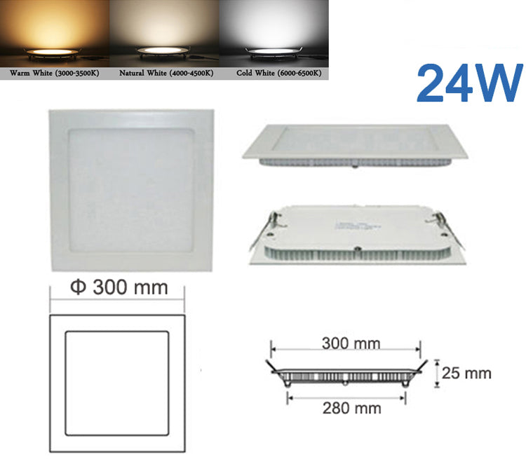 LED downlight  Square LED panel / panel light led ceiling Recessed fixtures lamp  AC85-265V