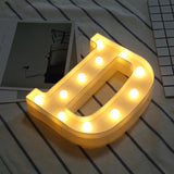 26 Letters White LED Night Light Marquee Sign Alphabet Lamp For Birthday New Year Valentine's Day Decoration