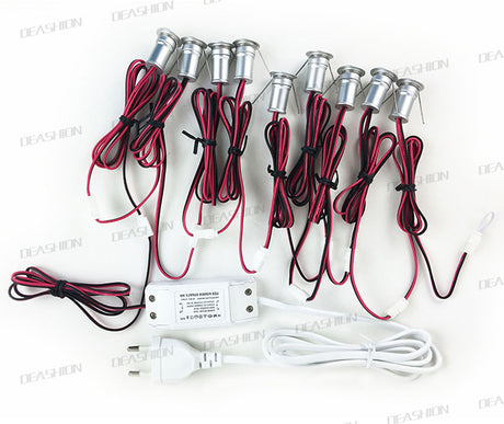 LED Spotlight 1W Recessed Plinth Light Mini LED Spot Light Small Ceiling Downlight Wall Spots jewelry Showcase Cabinet Lighting