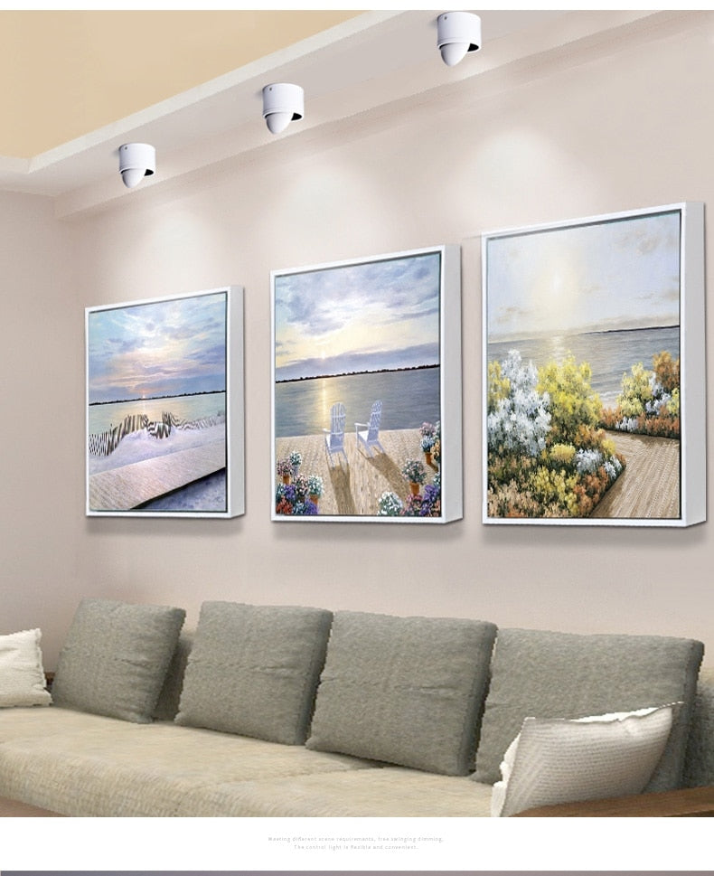 DBF 360 Degrees Rotatable Dimmable Surface Downlight 5W 7W 9W 15W Ceiling Spot Lights for Home Living room Background Wall