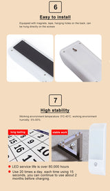 Under Cabinet Lights Kitchen Lighting IR Motion Sensor 12LEDS smd5730 Night Lights USB Chargeable Stair Light Closet Lamp