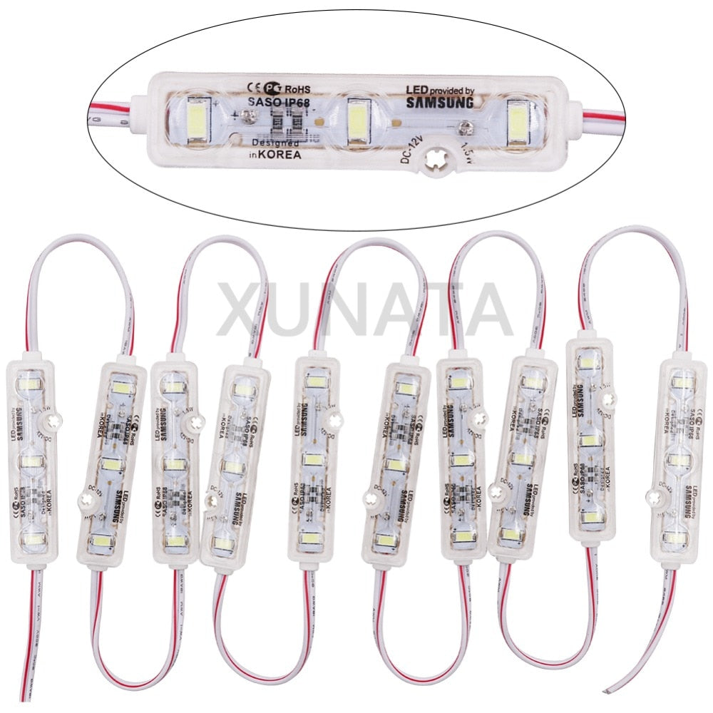 Chip SMD 5630 3 LED Module Lighting DC12V IP68 Waterproof Superbright Red Blue Green White Led Modules
