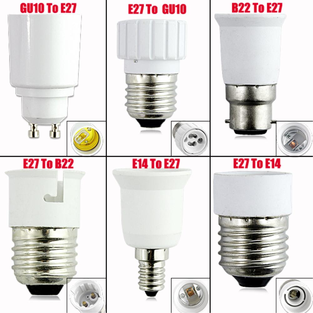 E27 to GU10 Converter LED Light Lamp Bulb Adapter Adaptor Screw Socket ceramic material E27 TO GU10 SOCKET BULB BASE