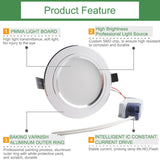Kaguyahime LED Spot Light 5W 9W 15W 18W Silver White Ultra Thin AC 110V 220V Round Recessed LED Downlight LED Spot Lighting 12W