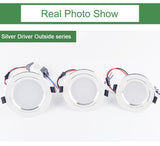 Kaguyahime LED Spot Light 5W 9W 15W 18W Silver White Ultra Thin AC 110V 220V Round Recessed LED Downlight LED Spot Lighting 12W