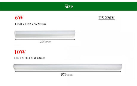 LED Tube T5 Light 29CM 57CM 220V~240V LED Fluorescent Tube LED T5 Led Lamp 6W 10W Cold White Light Lampada Ampoule PVC Plastic