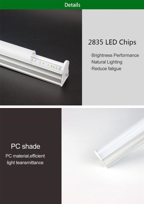 LED Tube T5 Light 29CM 57CM 220V~240V LED Fluorescent Tube LED T5 Led Lamp 6W 10W Cold White Light Lampada Ampoule PVC Plastic