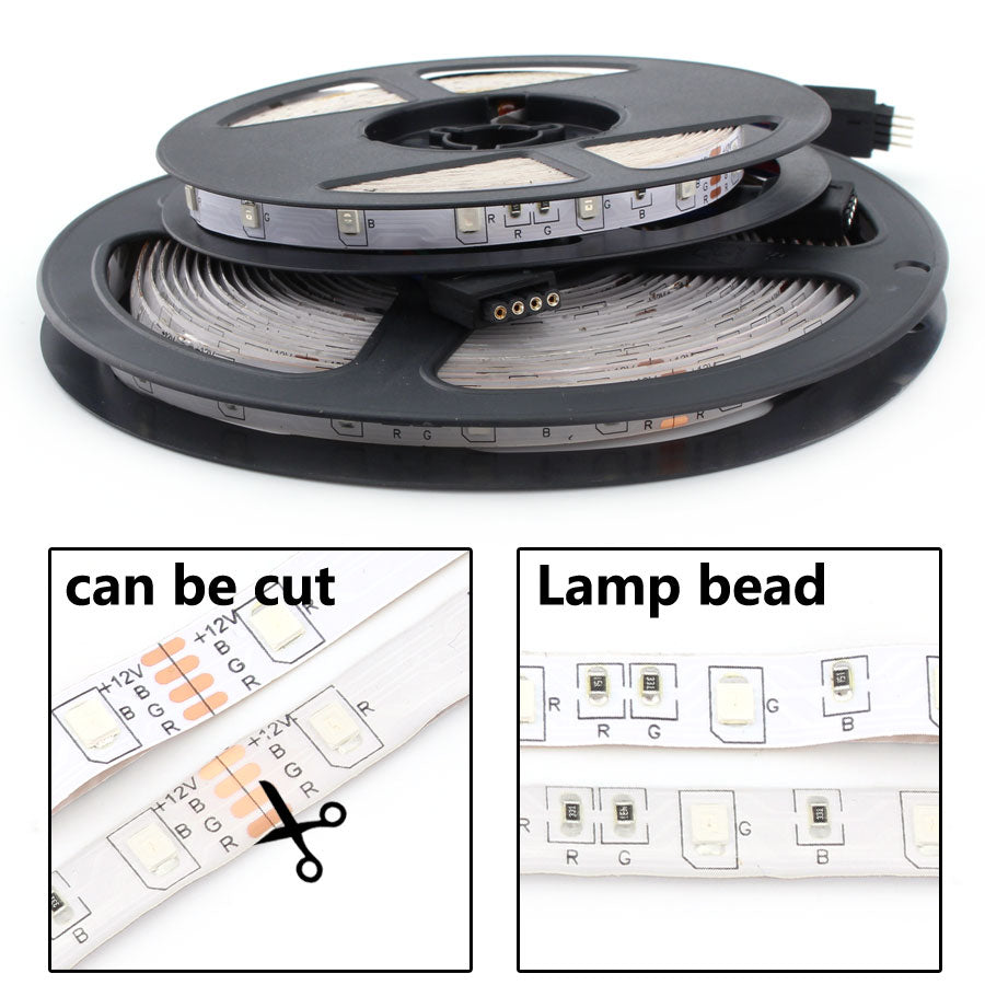 Cheap 12V Led Light Strip 5050 RGB 5M Not Waterproof 60Led/m Lamp