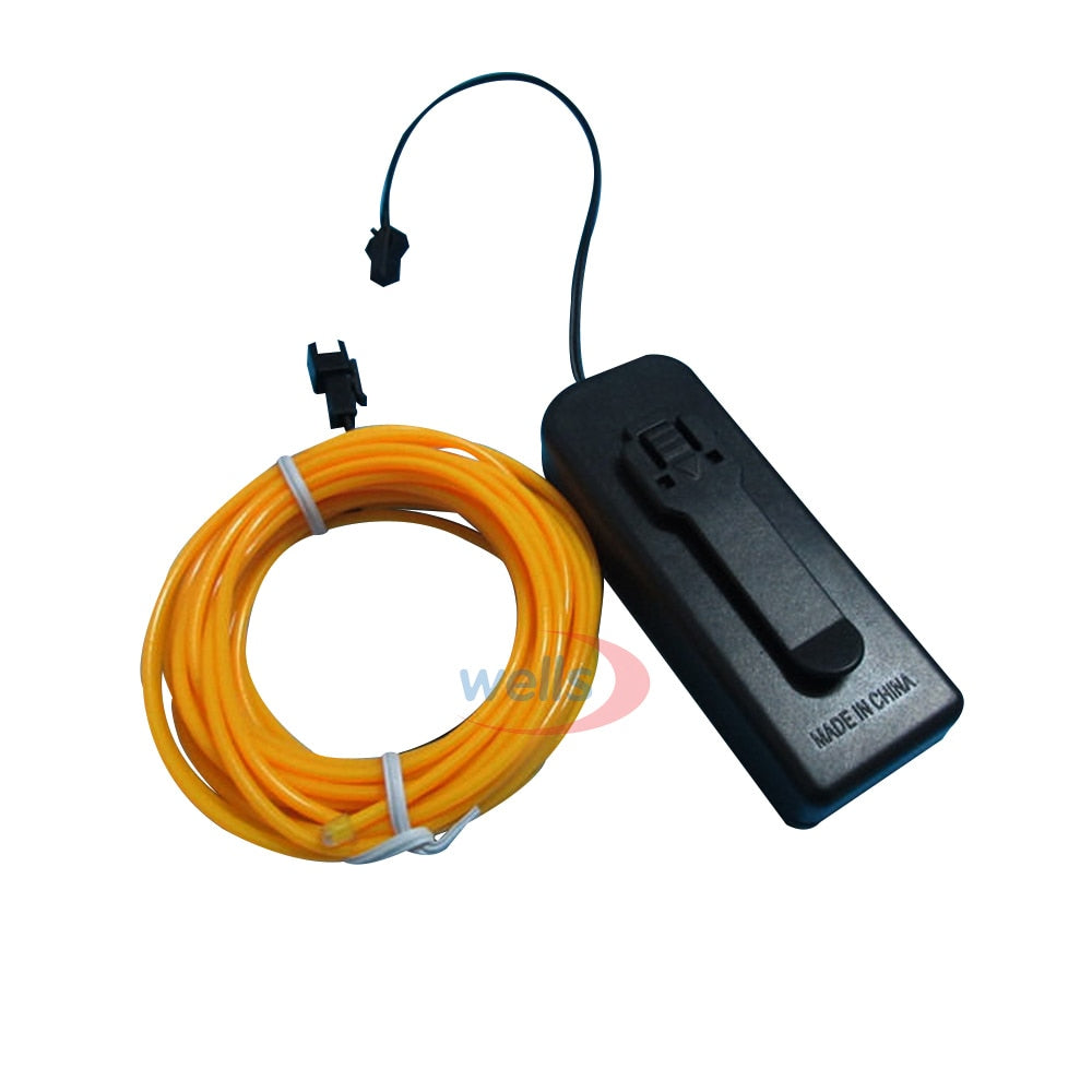 Flexible Neon Light Glow EL Wire Rope tape Cable Strip LED Neon Lights Shoes Clothing Car decorative ribbon lamp 3V