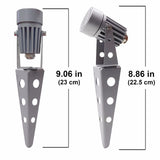 Mini 50X Updated All Metal Twin Solar Powered LED Outdoor Landscape garden decoration Spotlight Waterproof 5m Cable  garden lamp