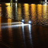 Mini 50X Updated All Metal Twin Solar Powered LED Outdoor Landscape garden decoration Spotlight Waterproof 5m Cable  garden lamp